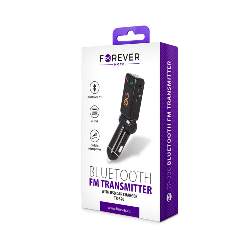 Forever FM transmitter Bluetooth TR-320 black - Bild 3