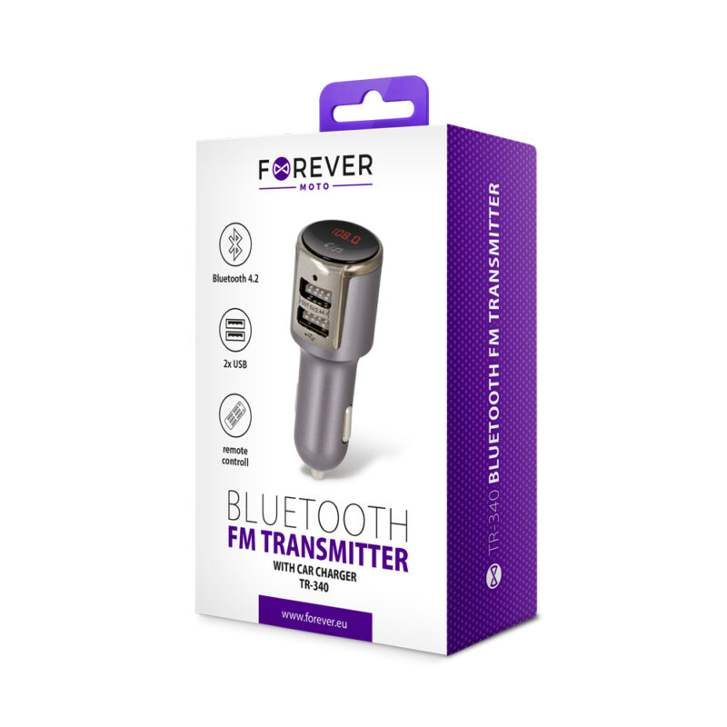 Forever FM transmitter Bluetooth TR-340 silver - Bild 7