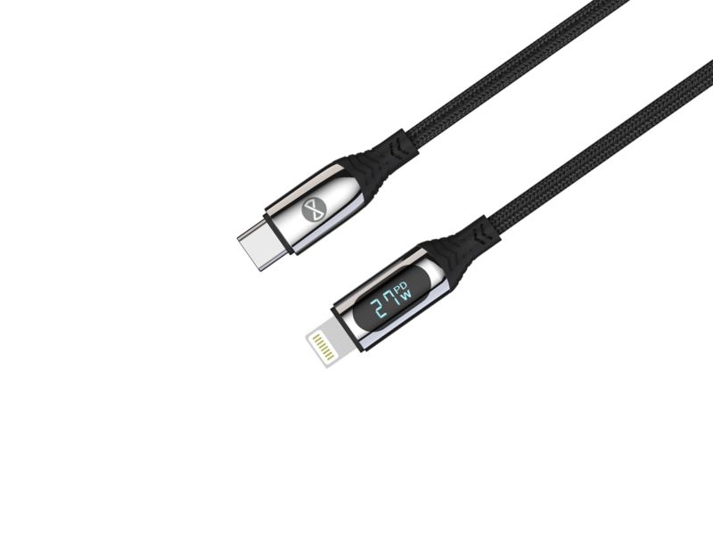 Forever LCD cable USB-C - Lightning 1,0 m 27W black - Bild 4