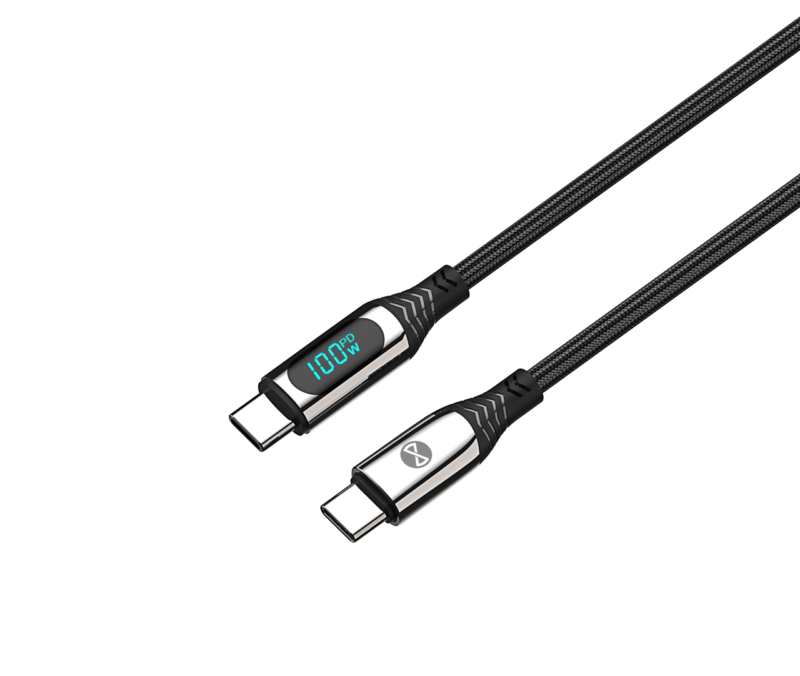 Forever LCD cable USB-C - USB-C 1,0 m 100W black - Bild 5