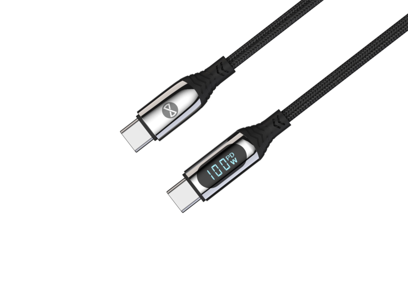 Forever LCD cable USB-C - USB-C 1,0 m 100W black - Bild 6