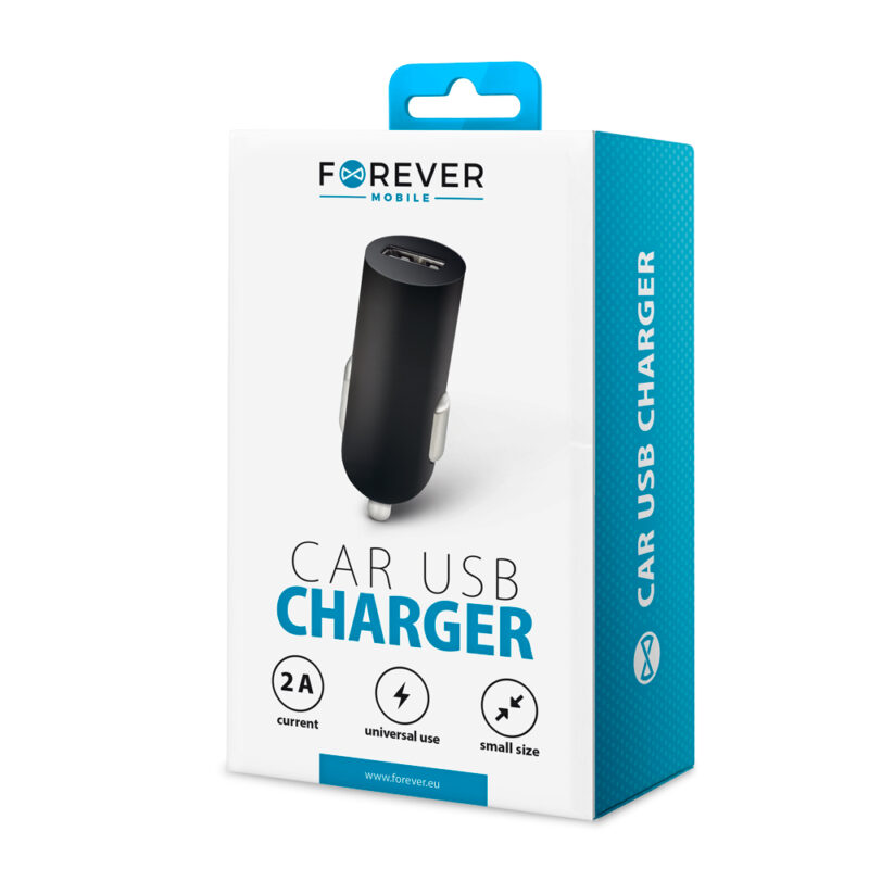 Forever M02 car charger 1x USB 2A black - Bild 7