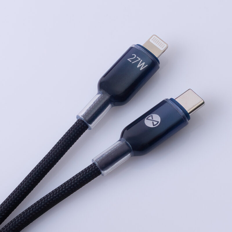 Forever Ombre cable USB-C - Lightning 1,0 m 27W black - Bild 4