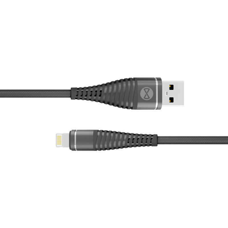 Forever Shark cable USB - Lightning 1,0 m 2A black - Bild 3