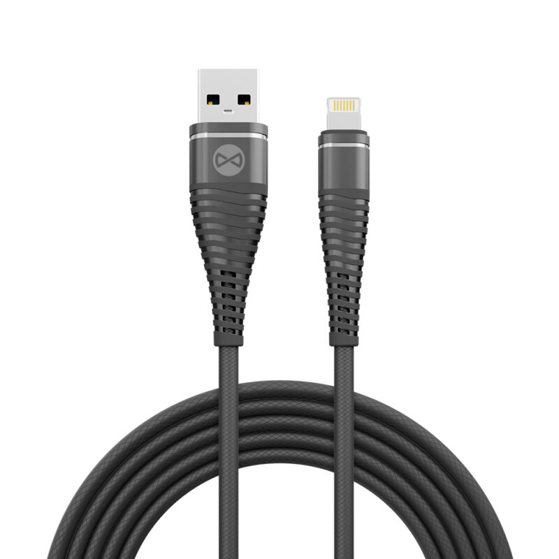 Forever Shark cable USB - Lightning 1,0 m 2A black - Bild 5