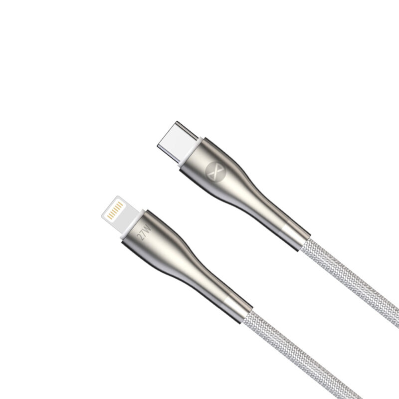 Forever Sleek cable USB-C - Lightning 1,0 m 27W white - Bild 3