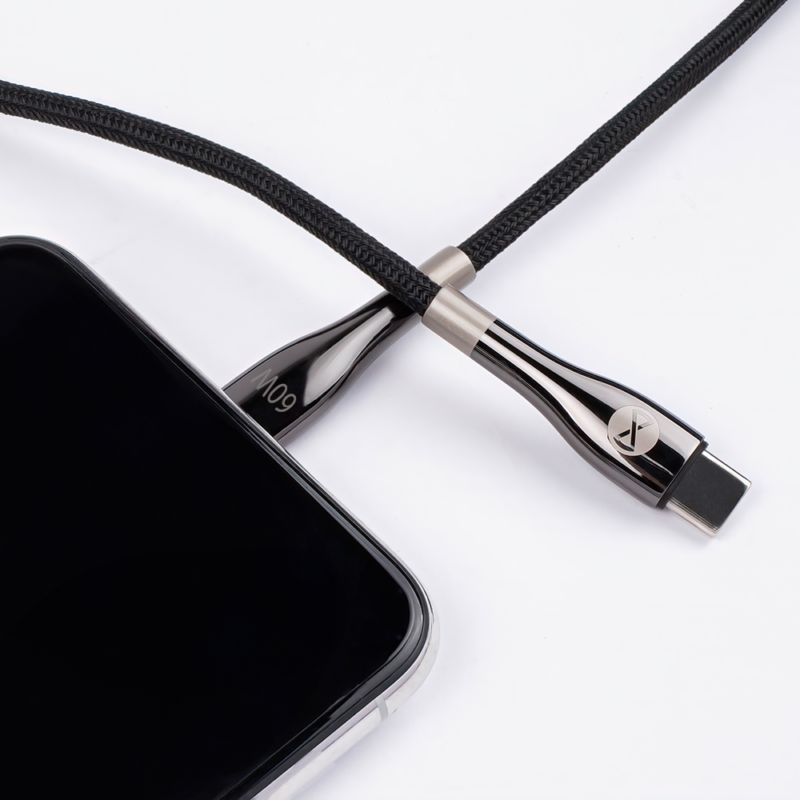 Forever Sleek cable USB-C - USB-C 1,0 m 60W black - Bild 7