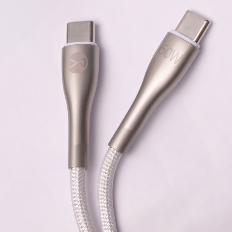 Forever Sleek cable USB-C - USB-C 1,0 m 60W white - Bild 9