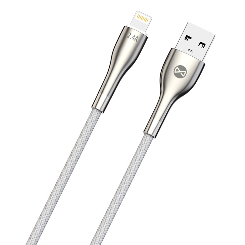 Forever Sleek cable USB - Lightning 1,0 m 2.4A white - Bild 3