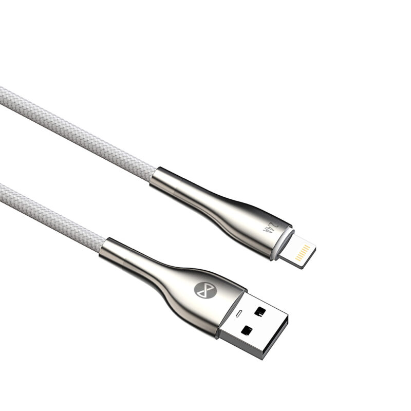 Forever Sleek cable USB - Lightning 1,0 m 2.4A white - Bild 4