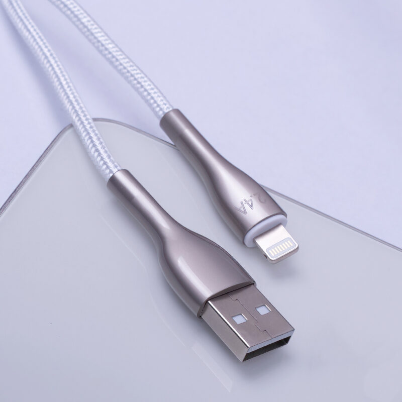 Forever Sleek cable USB - Lightning 1,0 m 2.4A white - Bild 9