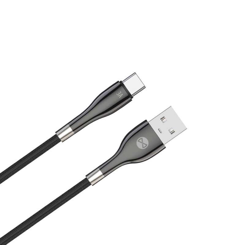 Forever Sleek cable USB - USB-C 1,0 m 3A black - Bild 6