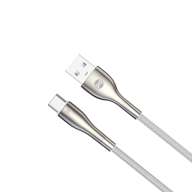 Forever Sleek cable USB - USB-C 1,0 m 3A white - Bild 3