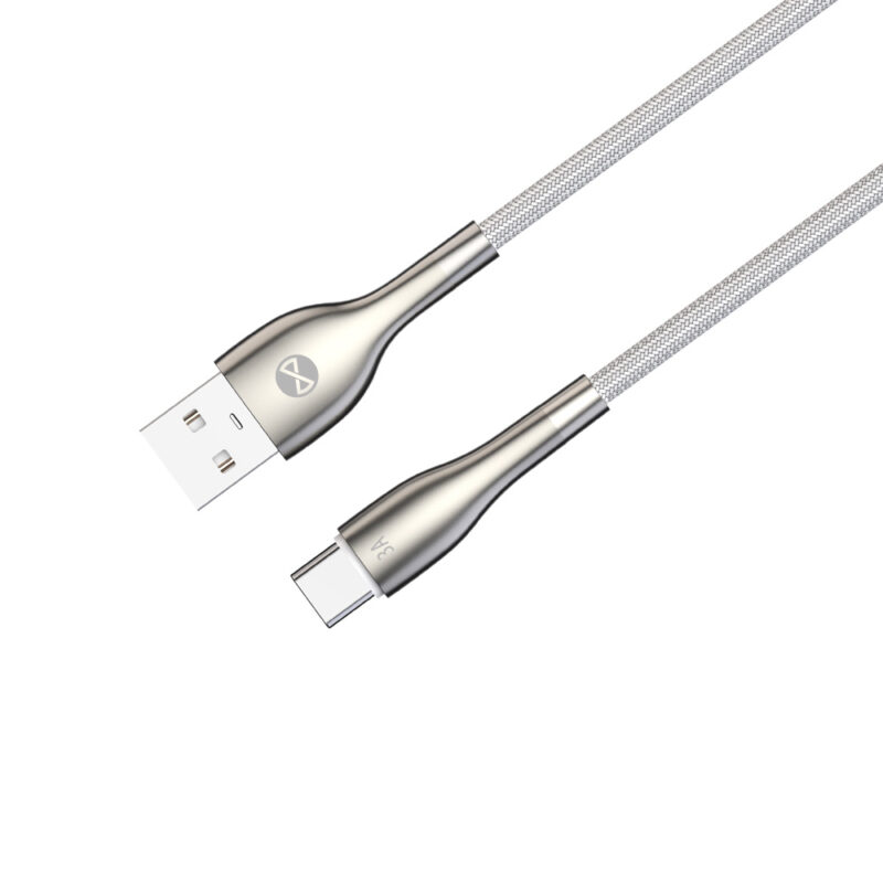 Forever Sleek cable USB - USB-C 1,0 m 3A white - Bild 4