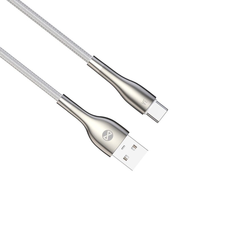 Forever Sleek cable USB - USB-C 1,0 m 3A white - Bild 6