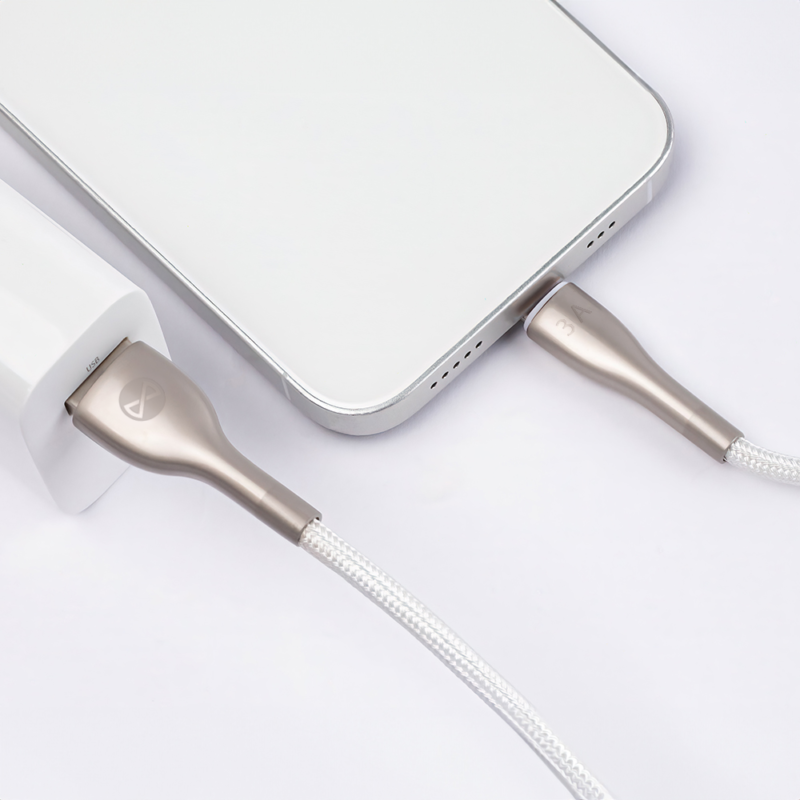 Forever Sleek cable USB - USB-C 1,0 m 3A white - Bild 9