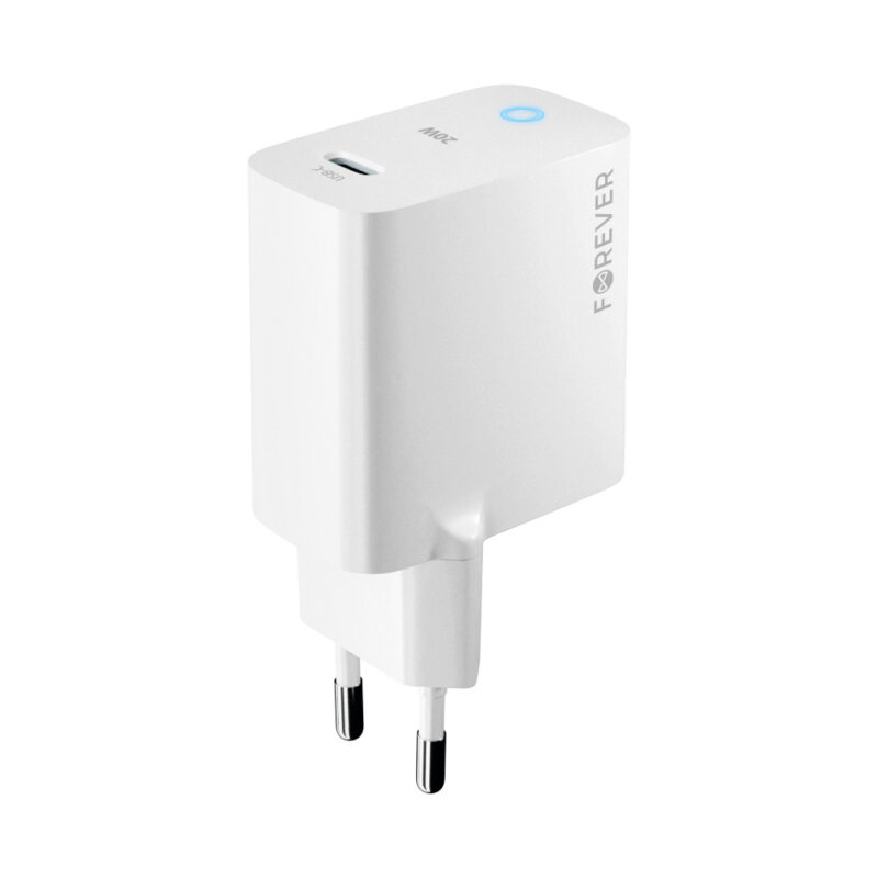 Forever TC-06-20C PD QC charger 1x USB-C 20W white - Bild 3