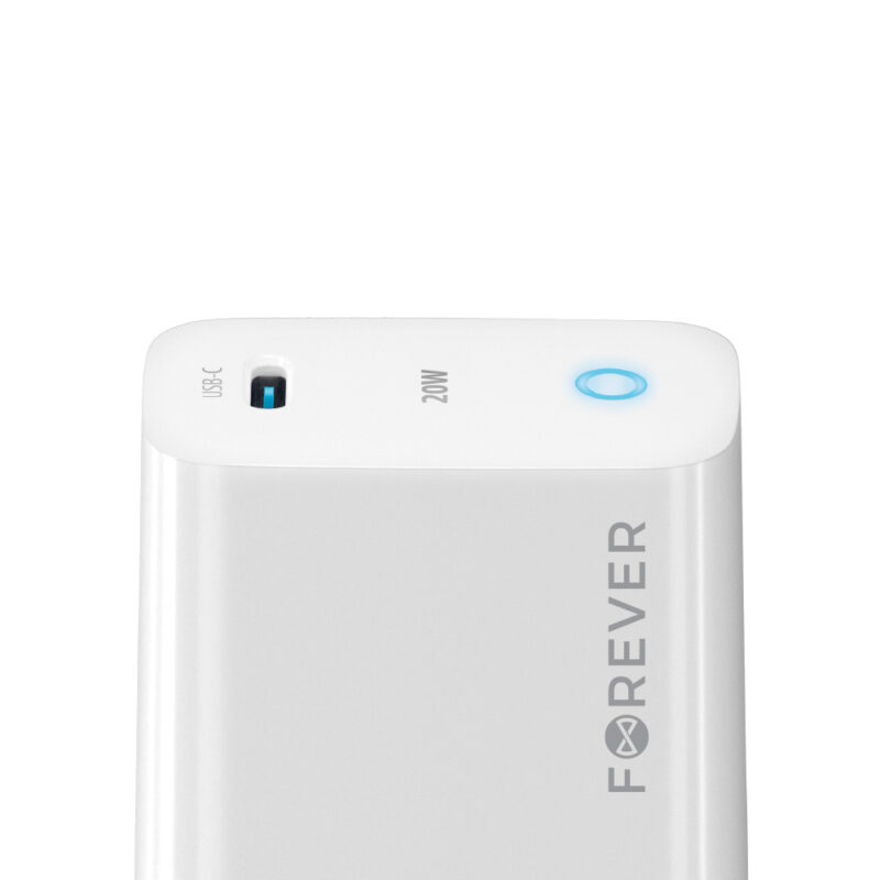 Forever TC-06-20C PD QC charger 1x USB-C 20W white - Bild 6