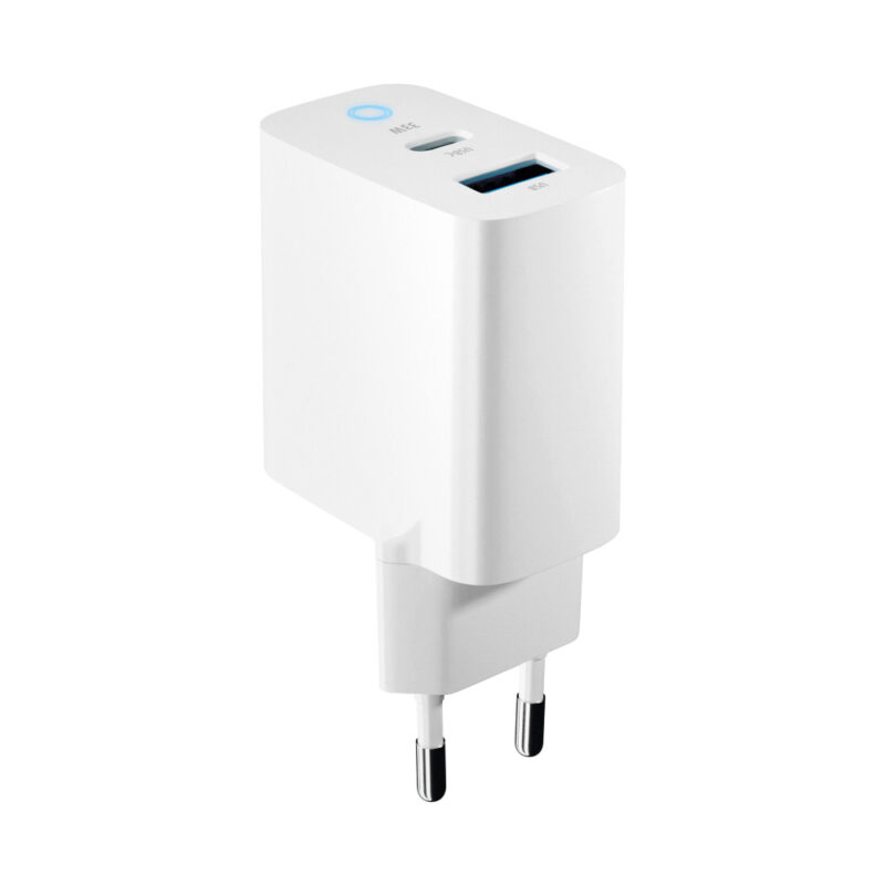 Forever TC-06-33AC GaN PD QC charger 1x USB-C 1x USB 33W white - Bild 5