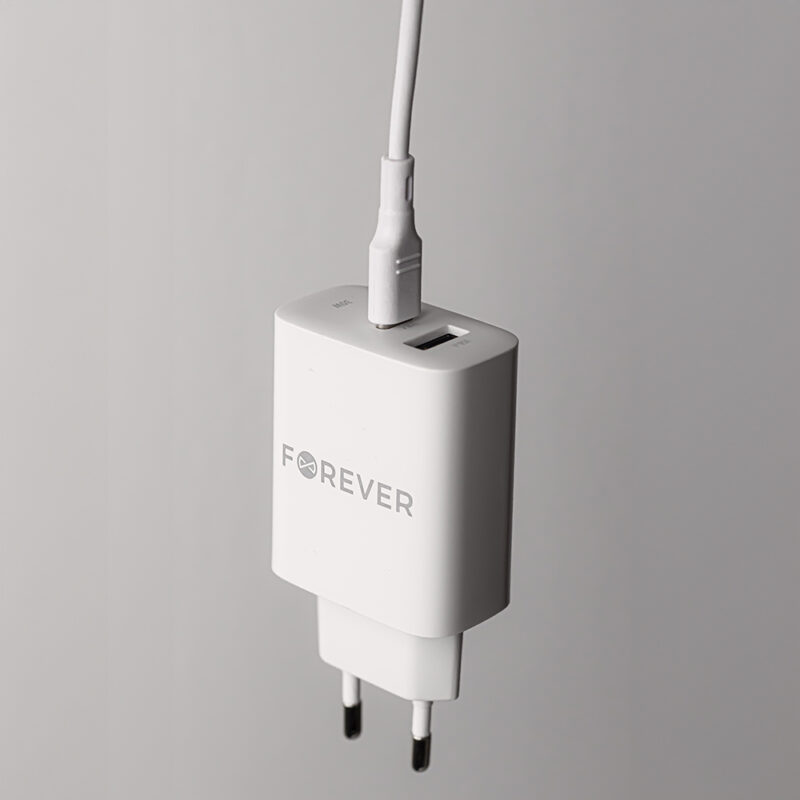 Forever TC-07-30AC PD QC charger 1x USB-C 1x USB 30W white + USB-C - USB-C cable 60W - Bild 13