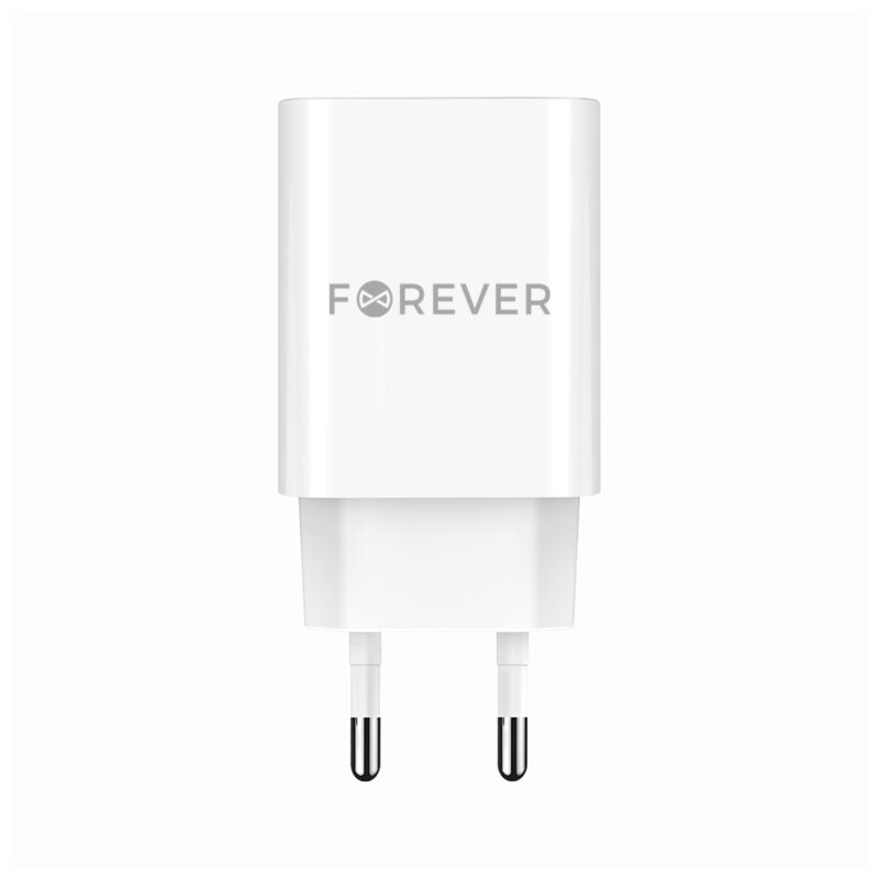 Forever TC-07-30AC PD QC charger 1x USB-C 1x USB 30W white + USB-C - USB-C cable 60W - Bild 6