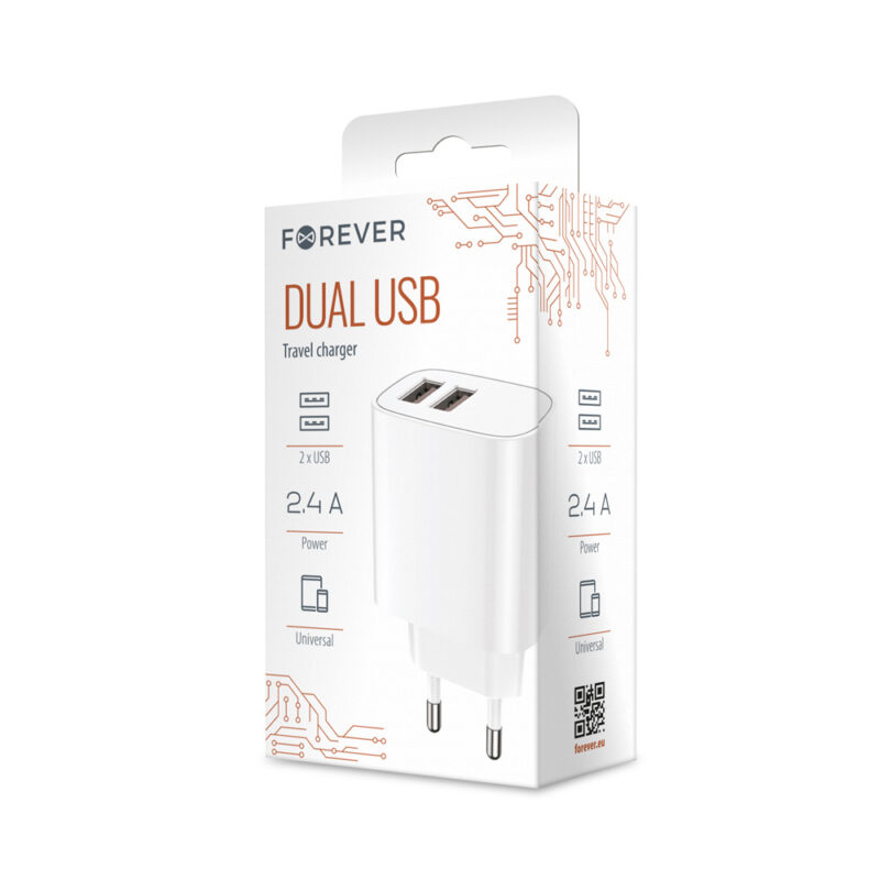 Forever wall charger 2xUSB 2,4A LS-03 white - Bild 3