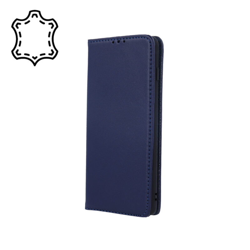 Genuine Leather Smart Pro case for Samsung Galaxy S21 FE navy blue