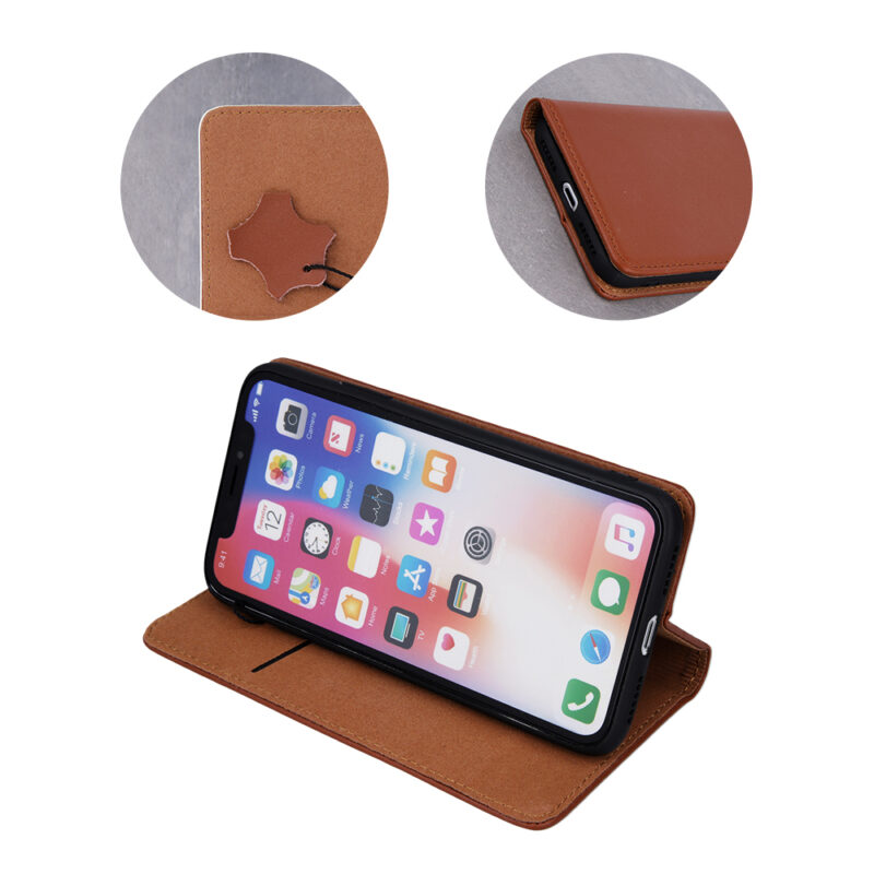 Genuine Leather Smart Pro for iPhone 16 6,1" brown - Bild 4