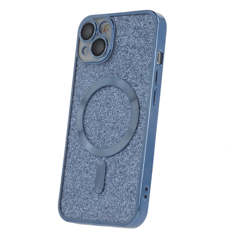 Glitter Chrome Mag case for iPhone 13 6,1" blue