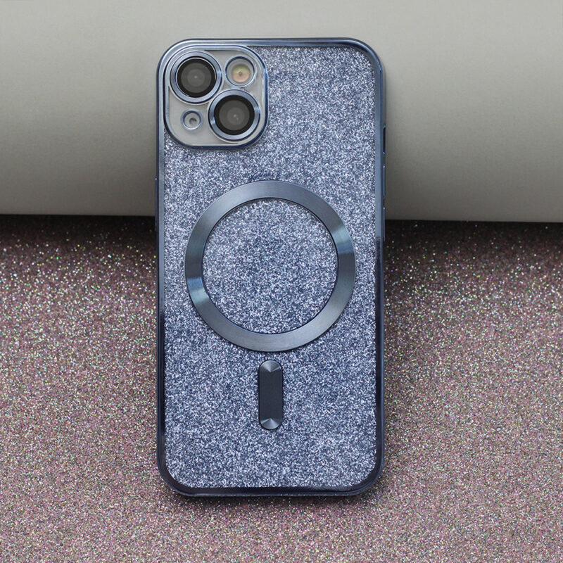 Glitter Chrome Mag case for iPhone 13 6,1" blue - Bild 4