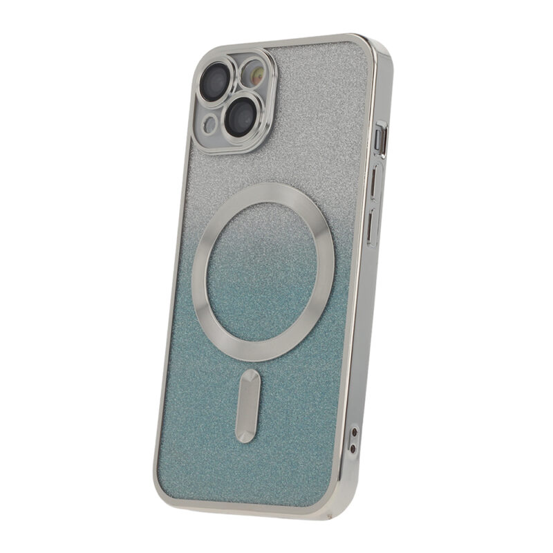 Glitter Chrome Mag case for iPhone 15 6,1" silver gradient