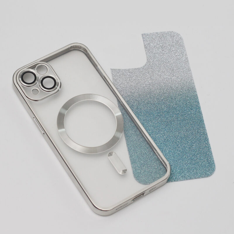 Glitter Chrome Mag case for iPhone 15 6,1" silver gradient - Bild 7