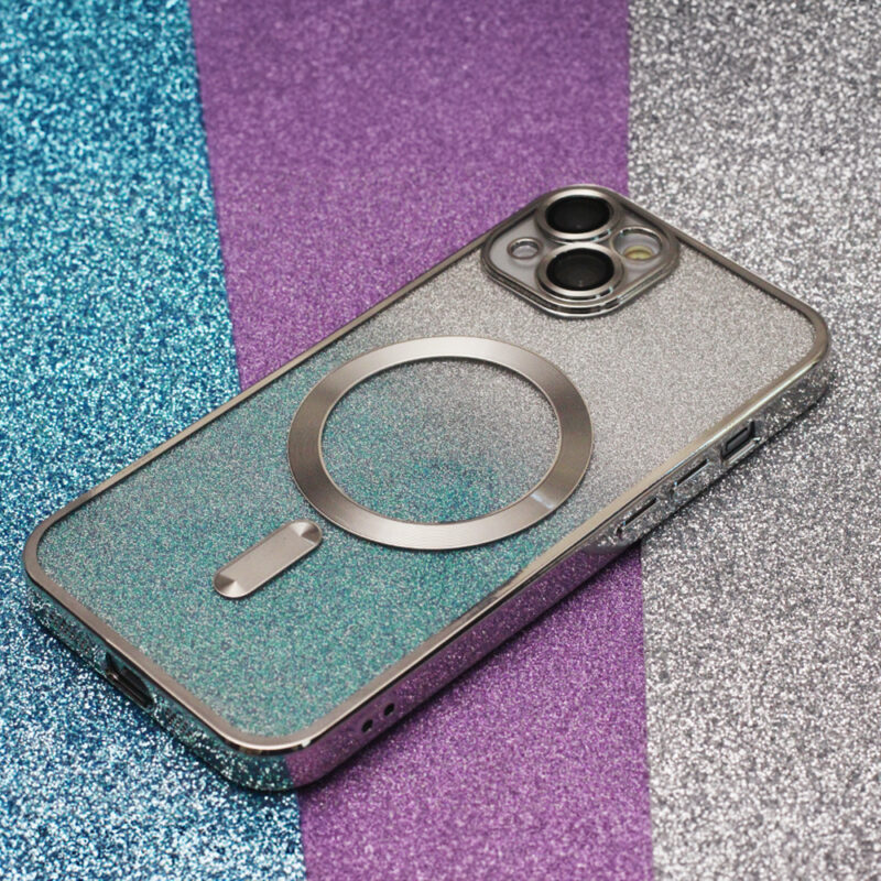 Glitter Chrome Mag case for iPhone 15 6,1" silver gradient - Bild 9