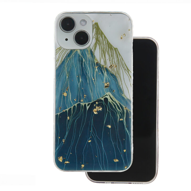 Gold Glam case for iPhone 11 mountain