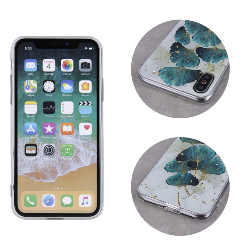 Gold Glam case for iPhone 15 6,1" leaves - Bild 4