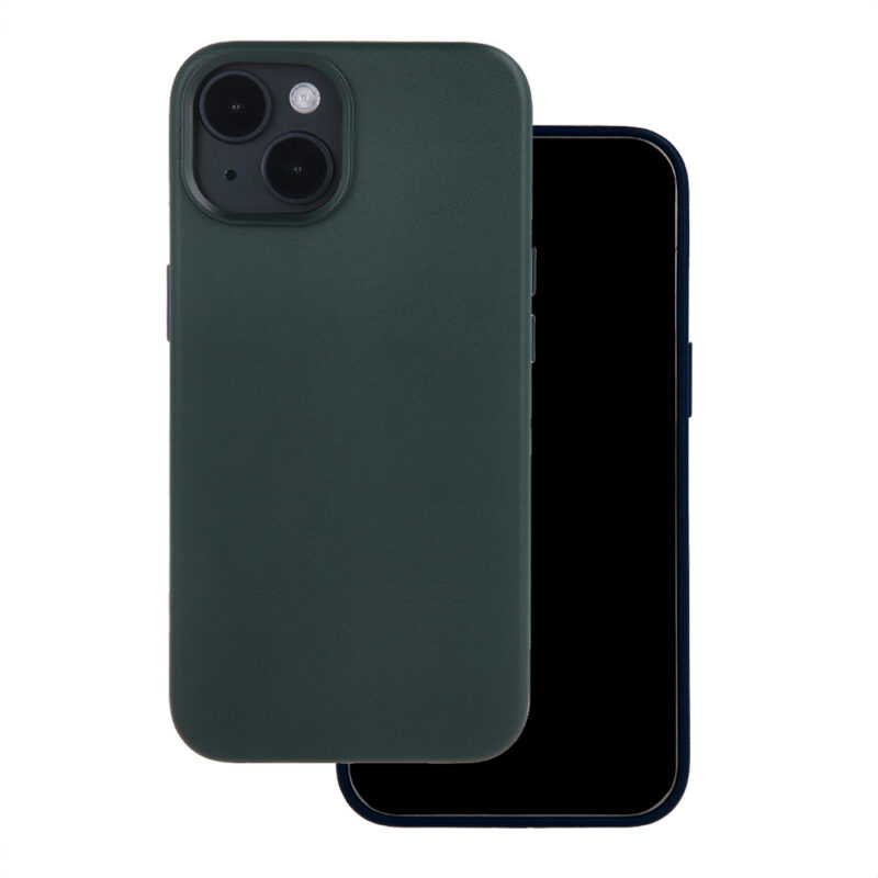 Mag Leather case for iPhone 13 Pro 6,1" dark green