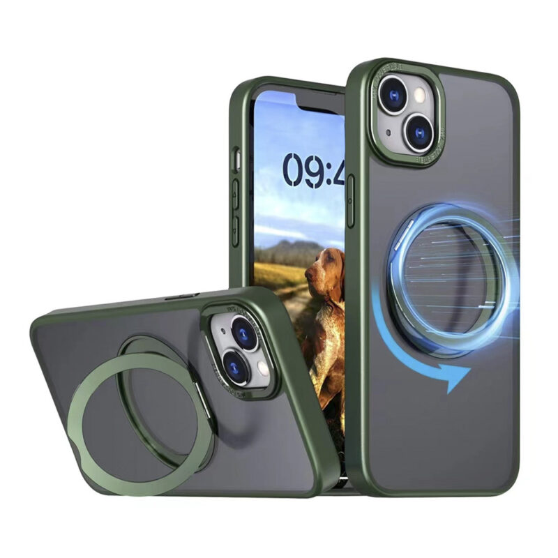 Mag Ring Rotating case for iPhone 14 6,1" green