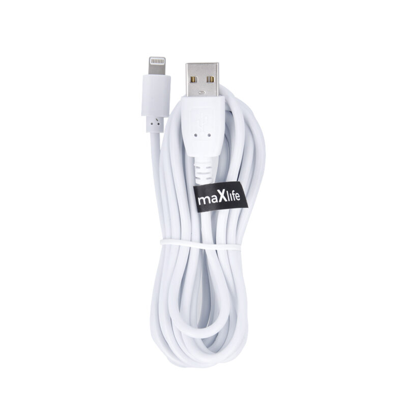 Maxlife cable USB - Lightning 3,0 m 2A white - Bild 4