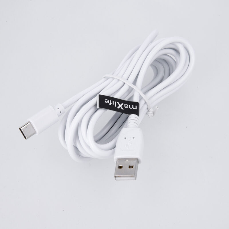 Maxlife cable USB - USB-C 3,0 m 2A white - Bild 4