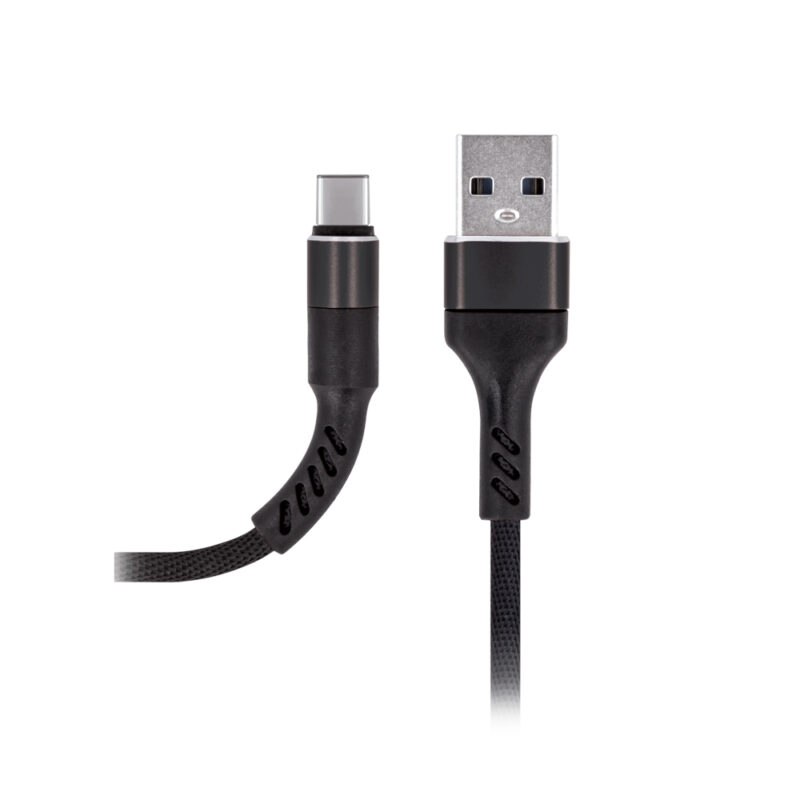 Maxlife MXUC-01 cable USB - USB-C 1,0 m 2A black nylon - Bild 3