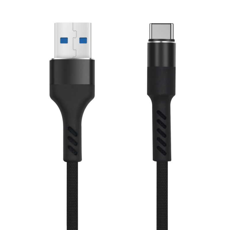 Maxlife MXUC-01 cable USB - USB-C 1,0 m 2A black nylon - Bild 4