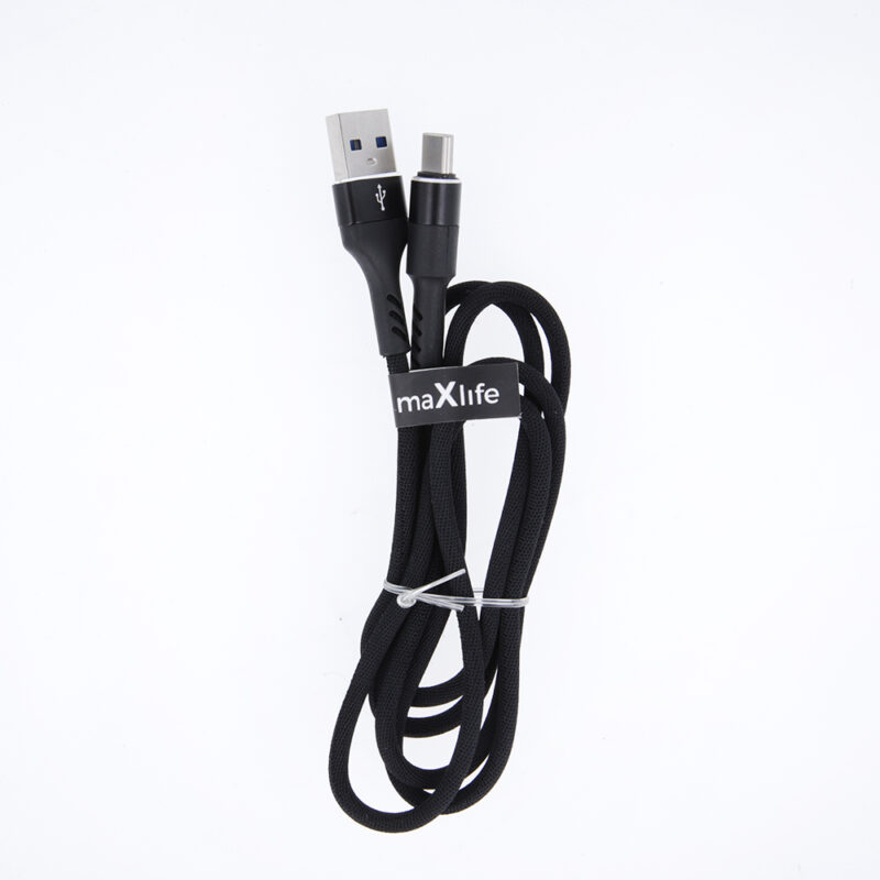 Maxlife MXUC-01 cable USB - USB-C 1,0 m 2A black nylon - Bild 5