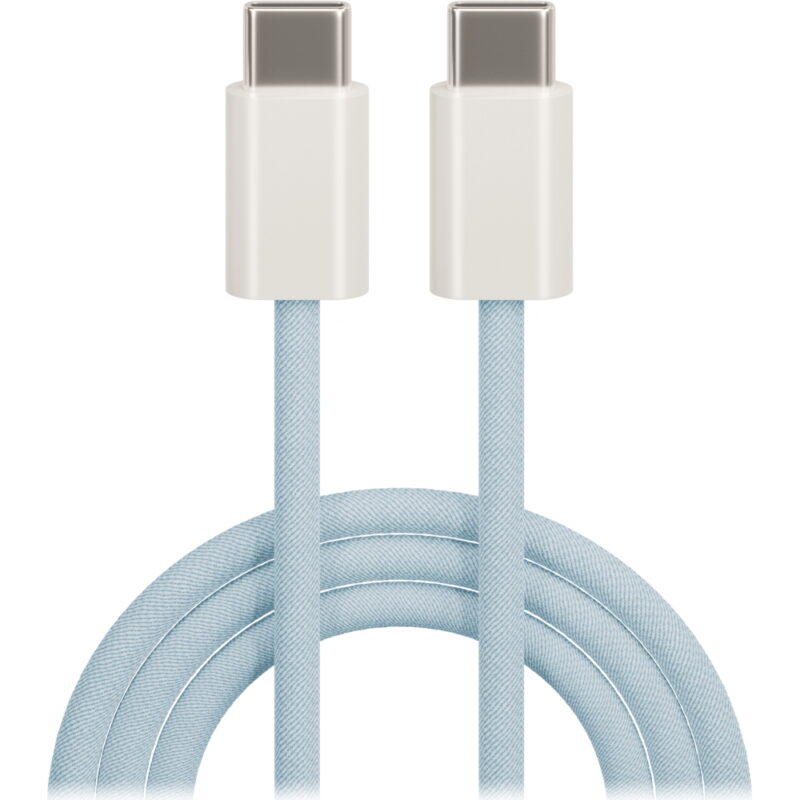 Maxlife MXUC-06 cable USB-C - USB-C 1,0 m 20W blue nylon