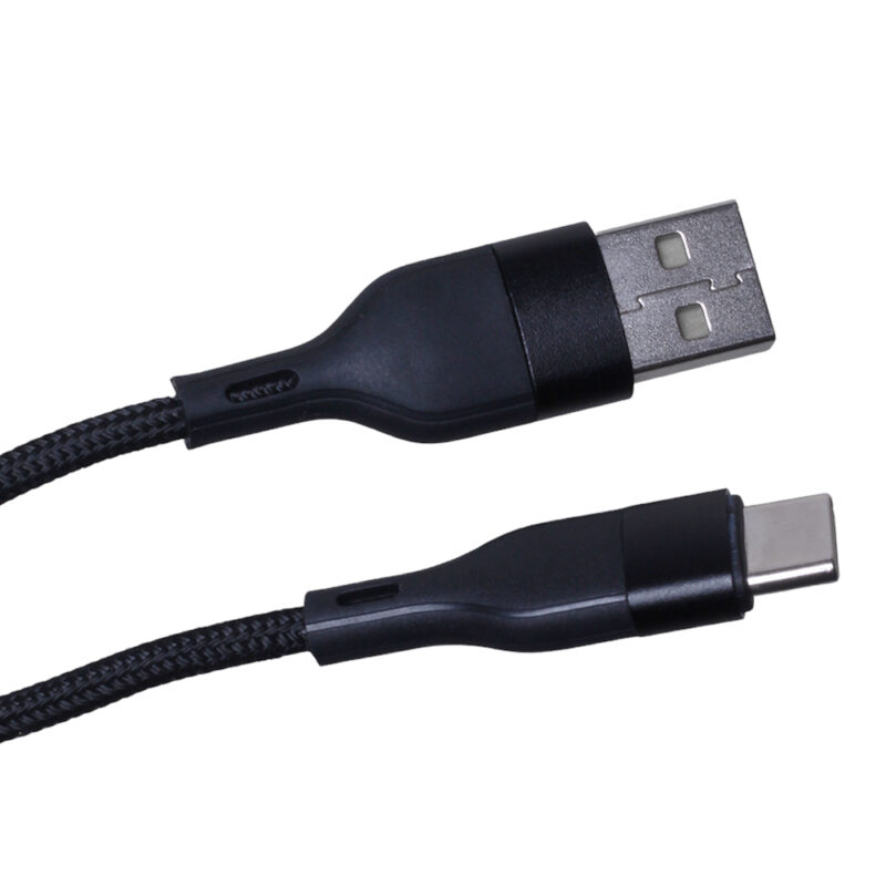 Maxlife MXUC-07 cable USB - USB-C 1,0 m 3A black nylon - Bild 4