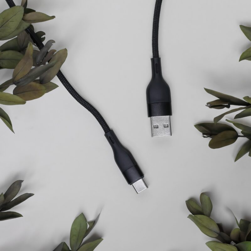 Maxlife MXUC-07 cable USB - USB-C 1,0 m 3A black nylon - Bild 5