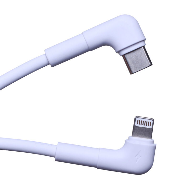 Maxlife MXUC-09 angle cable USB-C - Lightning 1,0 m 27W white - Bild 4