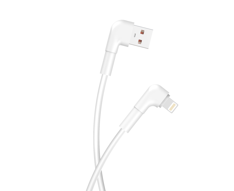 Maxlife MXUC-09 angle cable USB - Lightning 1,0 m 2,4A white