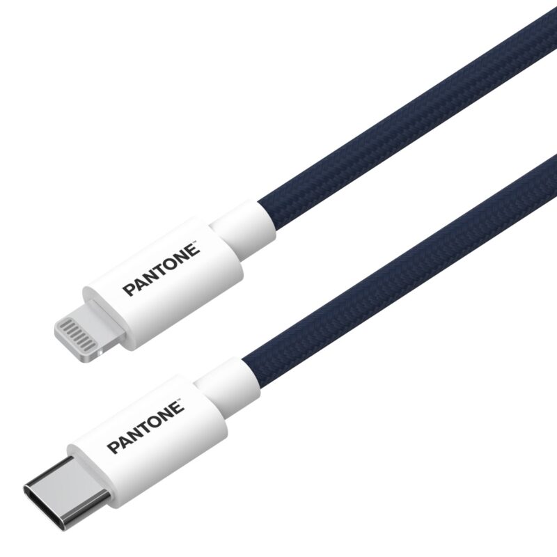 PANTONE MFi cable Lightning - USB-C 1,5m PT-CTL002-5 Navy 2380C - Bild 3