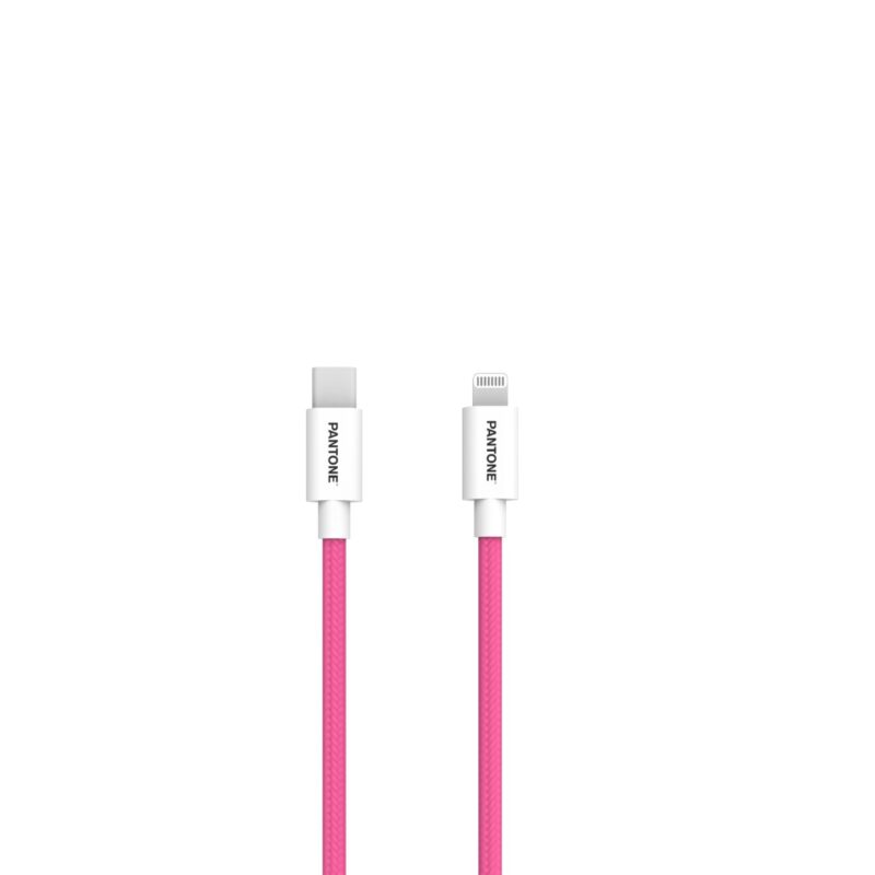 PANTONE MFi cable Lightning - USB-C 1,5m PT-CTL002-5 Pink 184C