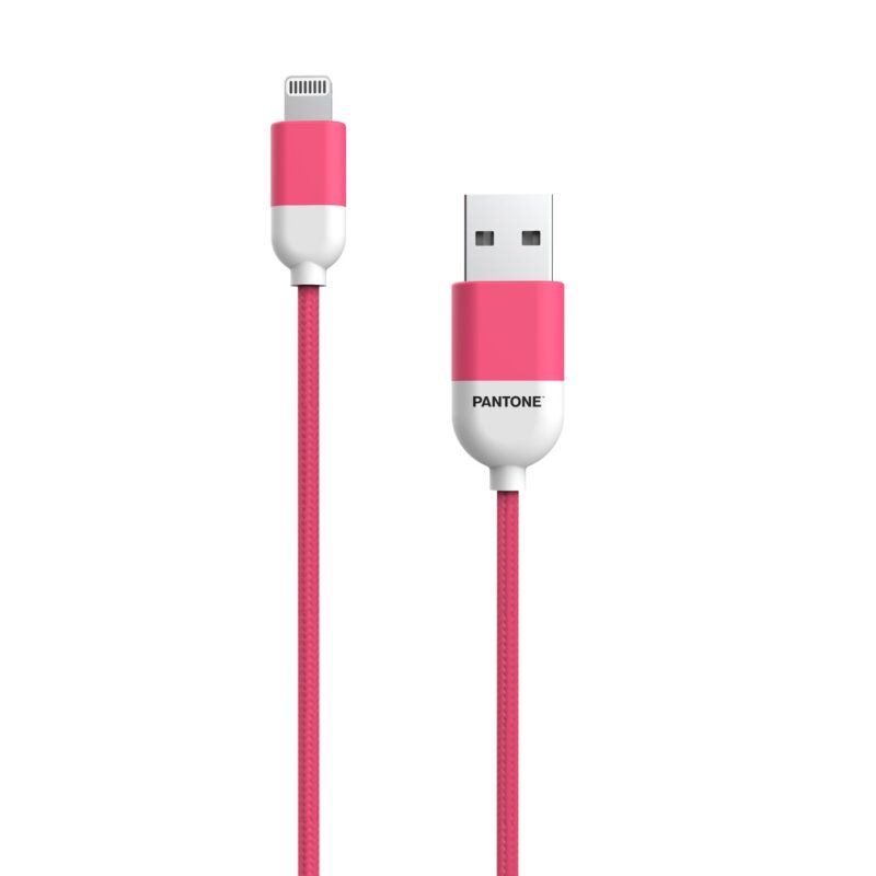 PANTONE MFi cable USB - Lightning 1,5m 2,4A PT-LCS001-5 Pink 184C - Bild 3